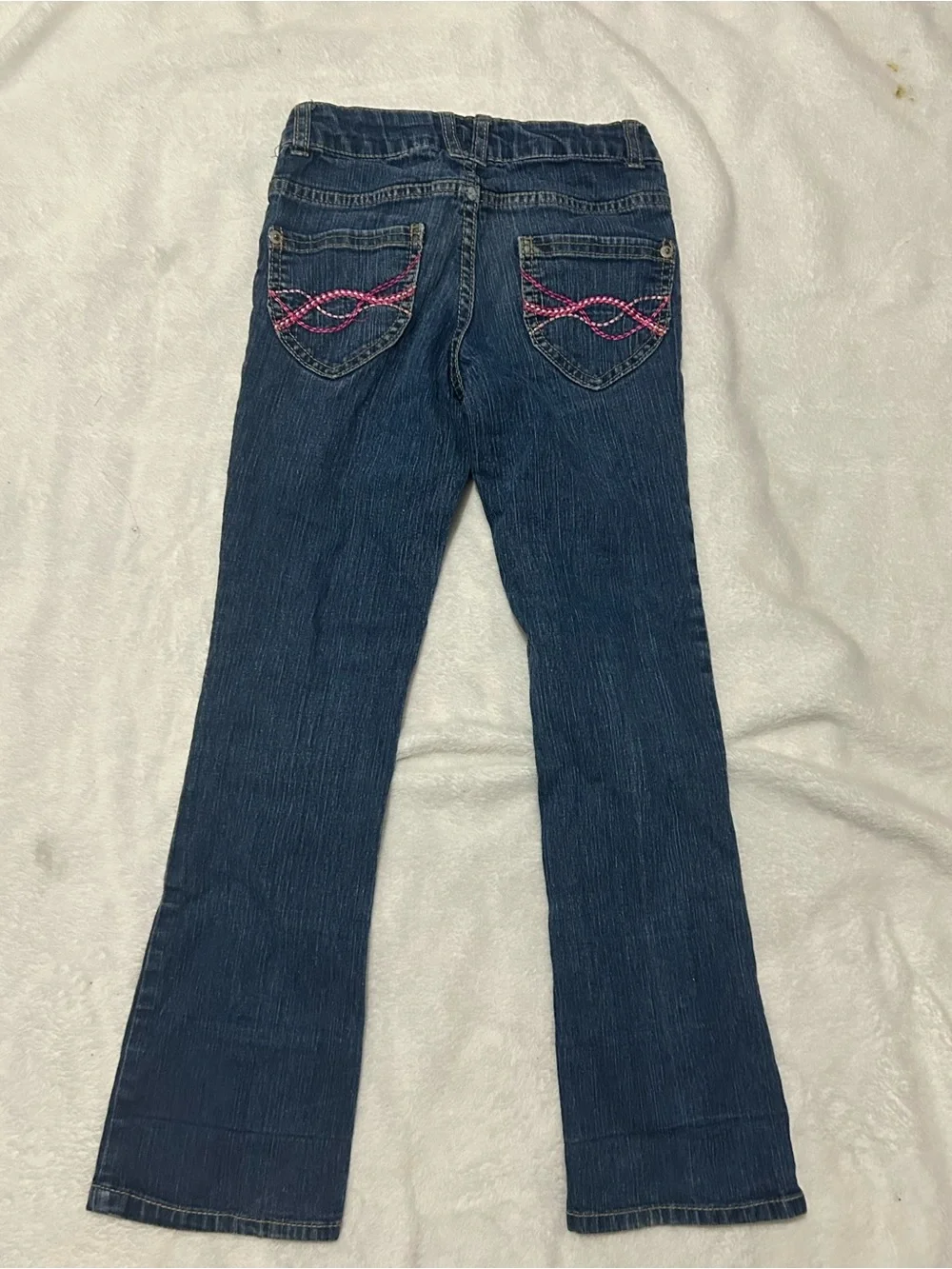 Cherokee Dark Blue Jeans with Pink Embroidered Butterfly